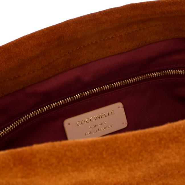Coccinelle Borsa a spalla Lidia Suede Medium Cognac - 5