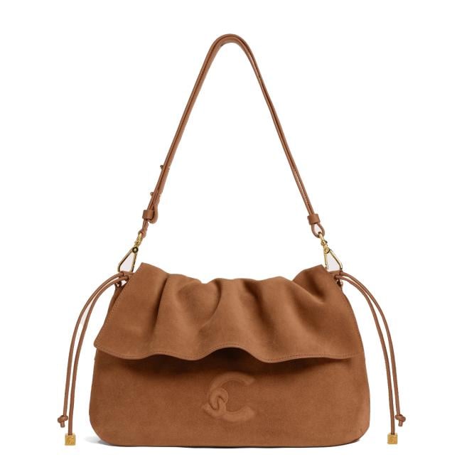 Coccinelle Borsa a spalla Lidia Suede Small Cognac - 1