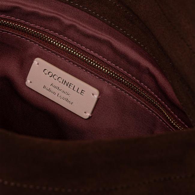 Coccinelle Borsa a spalla Lidia Suede Small Brunette - 4