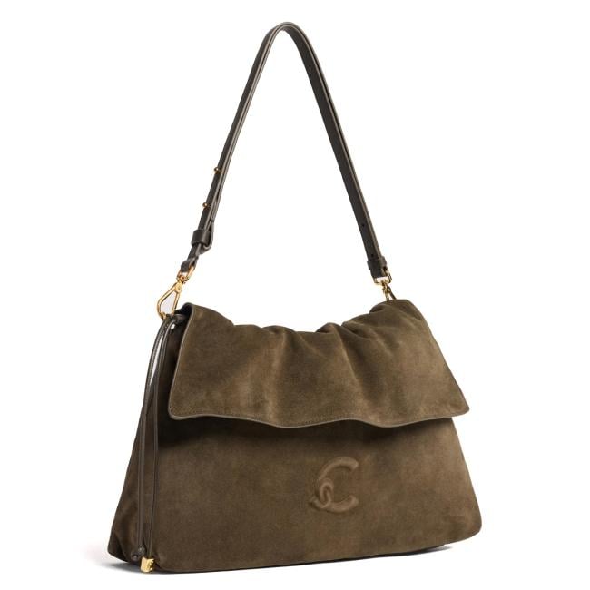 Coccinelle Borsa a spalla Lidia Suede Medium Fango - 2