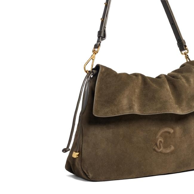 Coccinelle Borsa a spalla Lidia Suede Medium Fango - 3