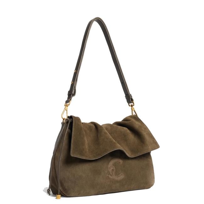 Coccinelle Borsa a spalla Lidia Suede Small Fango - 2