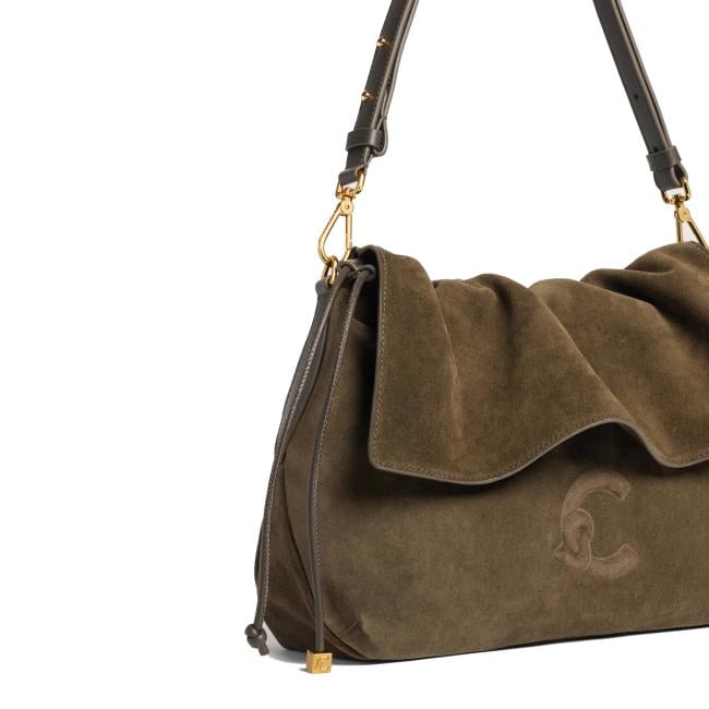 Coccinelle Borsa a spalla Lidia Suede Small Fango - 3