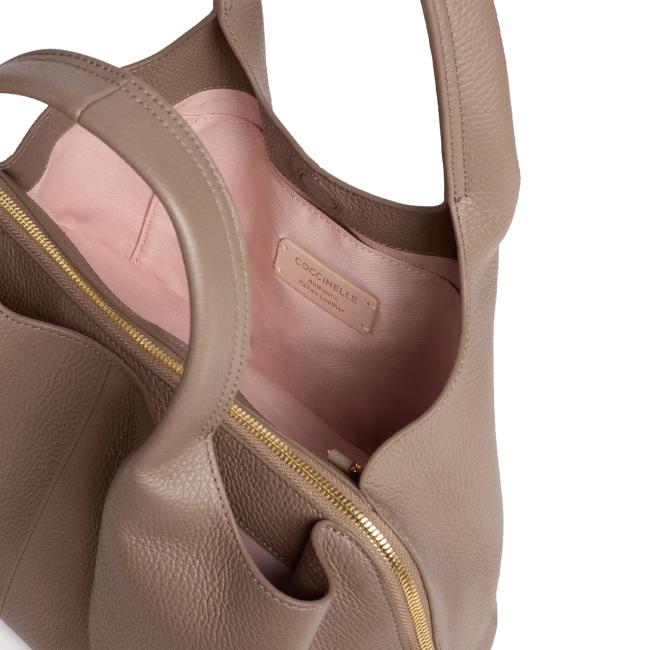 Coccinelle Borsa a mano Nell Medium Warm Taupe - 4