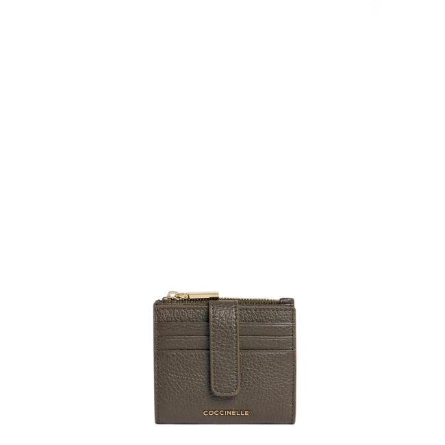 Coccinelle Porta Tessere Metallic Soft Small Fango - 1