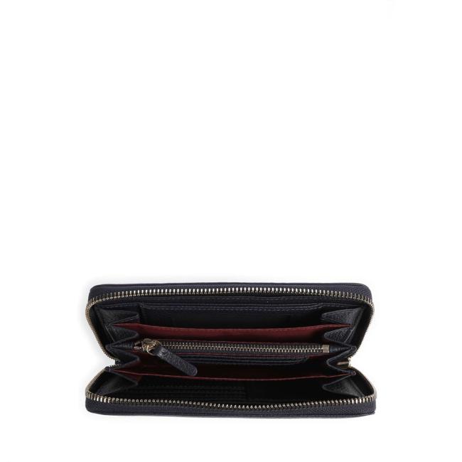 Coccinelle Portafoglio Metallic Soft Large Zip Around Midnight Blue - 2