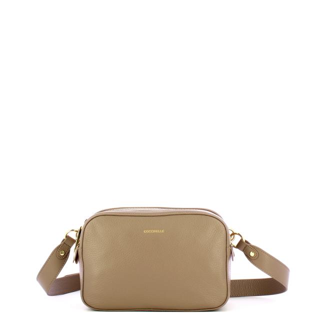 Coccinelle Alpha tracollina doppia zip Warm Taupe - E1GTP150285 N59 - 1
