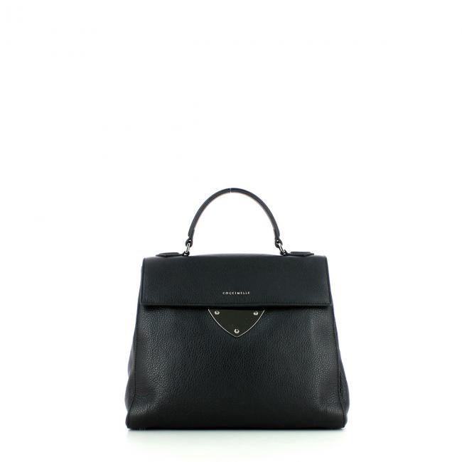 Leather Handbag-NERO-UN