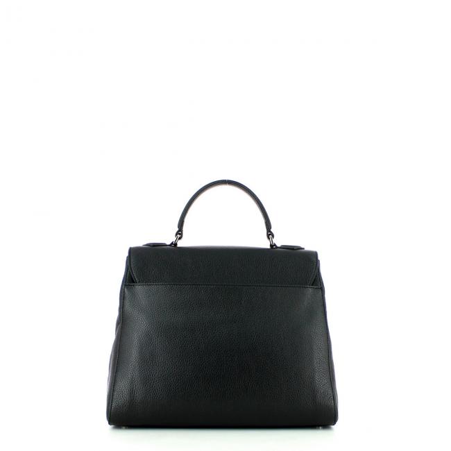 Leather Handbag-NERO-UN