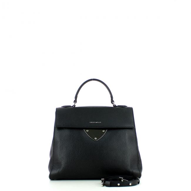 Leather Handbag-NERO-UN