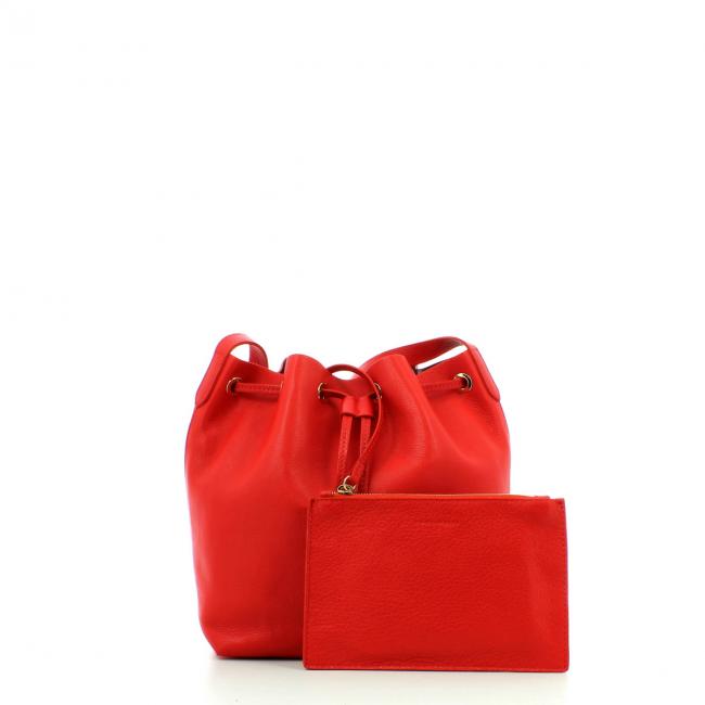Leather Shoulder Bag-ROSSO215-UN