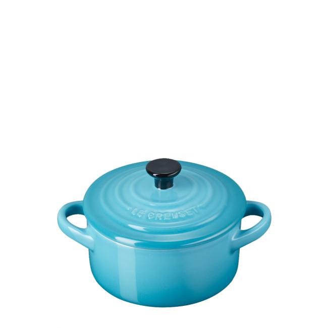 Le Creuset Mini Coccotte Rotonda 10 cm Blu Caribe - 2