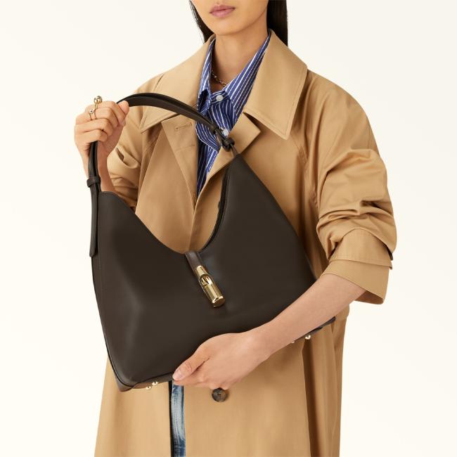 Furla Borsa a spalla Goccia M Cioccolato - 2