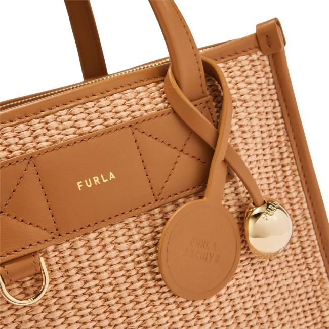 Furla Borsa a mano Divide It S Toni Naturale Tabacco - 3