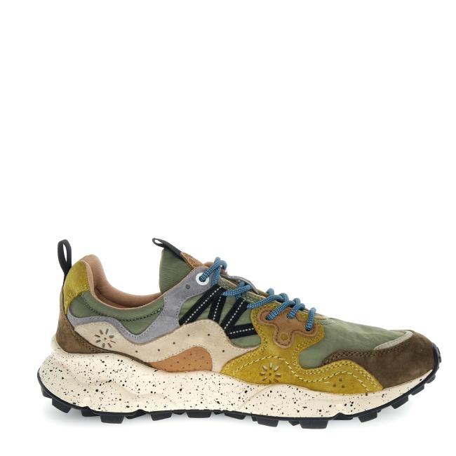Flower Mountain Sneakers Uomo Yamano 3 Suede/Nylon Brown Military Cognac - 3