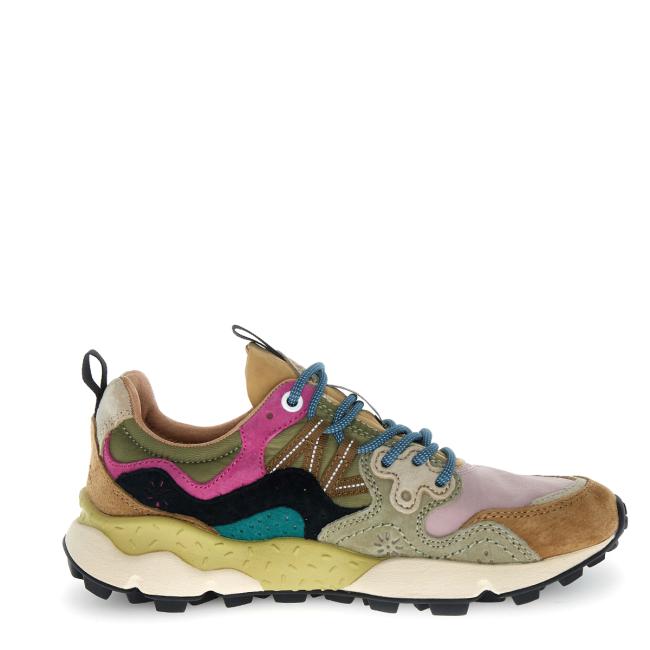 Flower Mountain Sneakers Donna Yamano 3 Suede/Nylon Light Brown Rose Taupe - 3