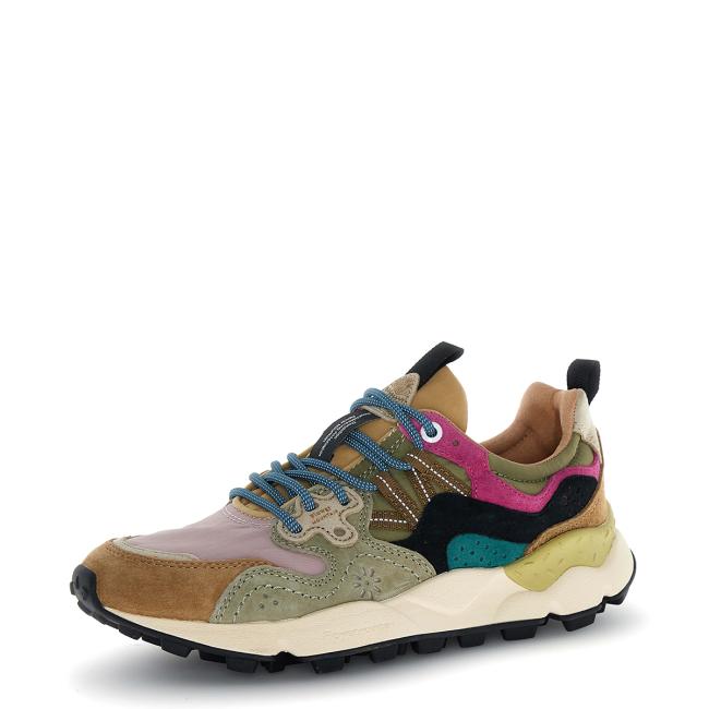 Flower Mountain Sneakers Donna Yamano 3 Suede/Nylon Light Brown Rose Taupe - 5