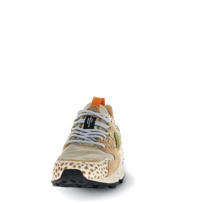 Flower Mountain Sneakers Donna Yamano 3 Cow Velour Beige Cognac Brown - 4