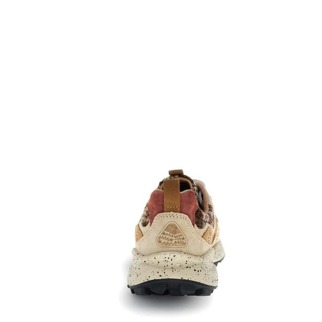 Flower Mountain Sneakers Donna Yamano 3 Suede/Fabric Checked Light Brown Cream Brown - 2