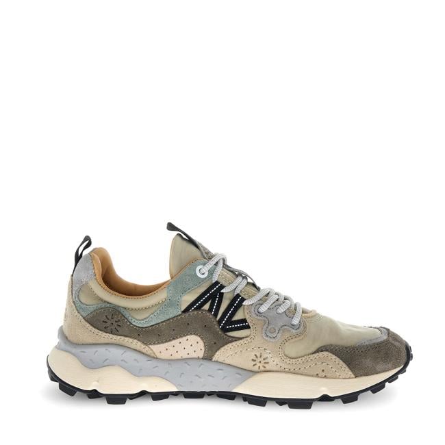 Flower Mountain Sneakers Uomo Yamano 3 Cow Velour Sand Beige Taupe - 3