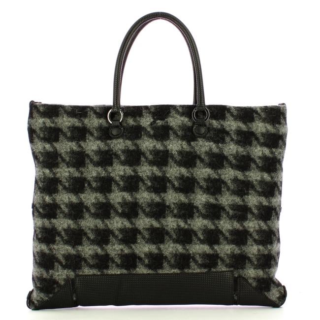 Gabs Borsa Aretha L Tessuto Nappa Nero Grigio - 1