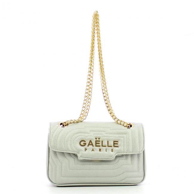 Gaelle Paris - Borsa A Tracolla Donna In Similpelle Bianca, Catena Argento, 24x17x7.5 Cm, Elegante E Pratica Per Tutti I Giorni