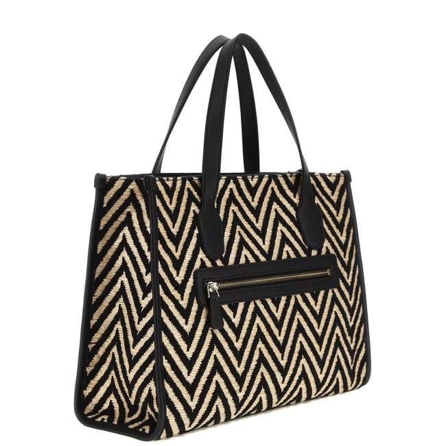Guess Borsa a mano Silvana rafia Black - 2