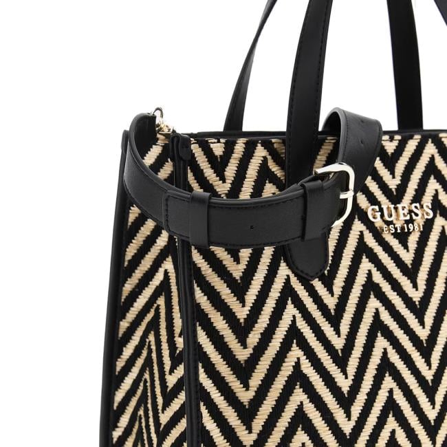Guess Borsa a mano Silvana rafia Black - 3