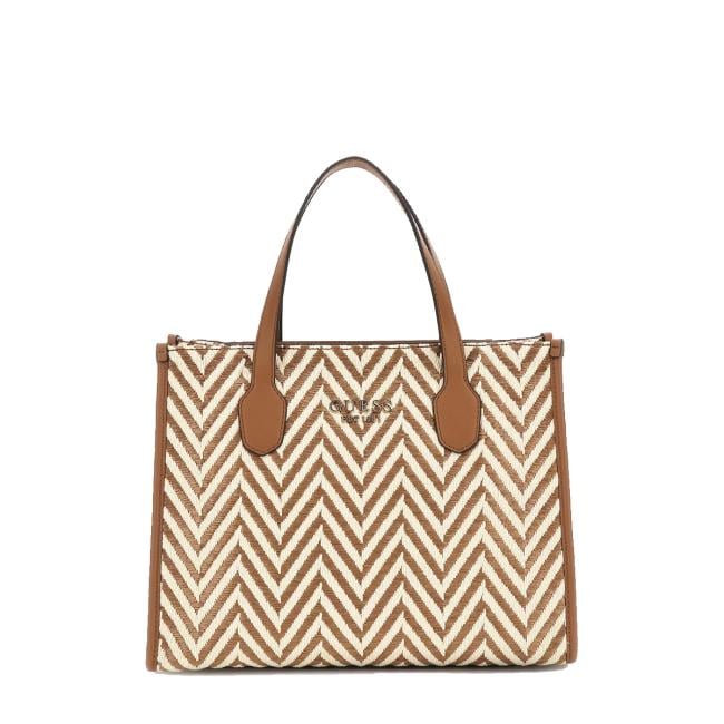 Guess Borsa a mano Silvana rafia Cognac - 1