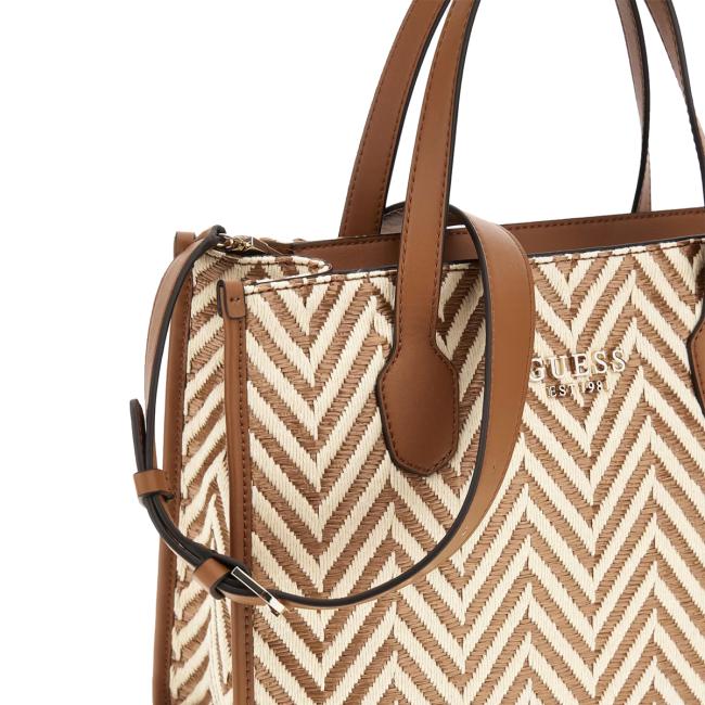 Guess Borsa a mano Silvana rafia Cognac - 6