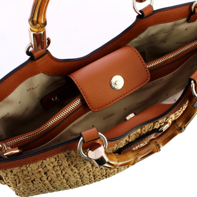 Guess Borsa a Mano Siria Satchel Natural Cognac - 5