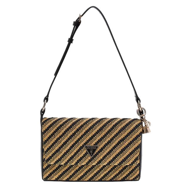 Guess Borsa a spalla Simona Natural Black - 1