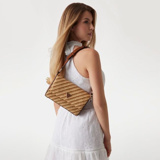 Guess Borsa a spalla Simona Natural Cognac - 2