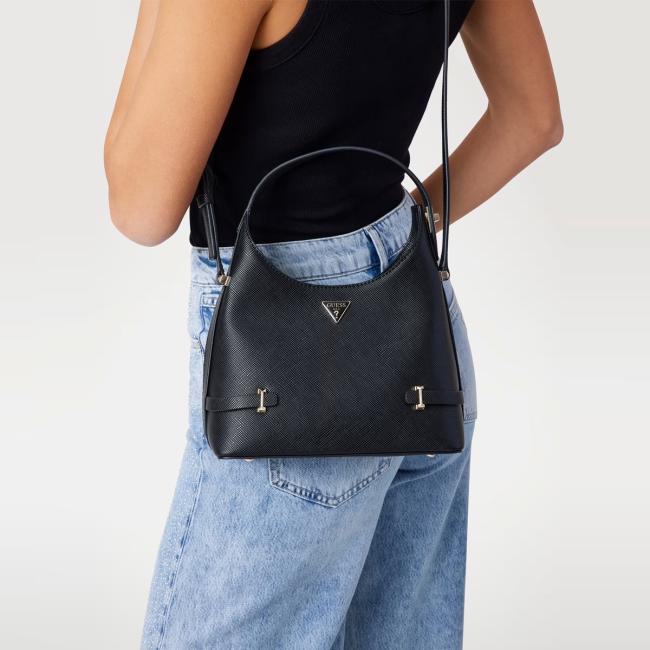 Guess Mini Hobo Bag Rosalba Black - 6