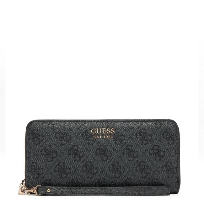 Guess Portafoglio Brenton Zip Around Coal Logo - 1