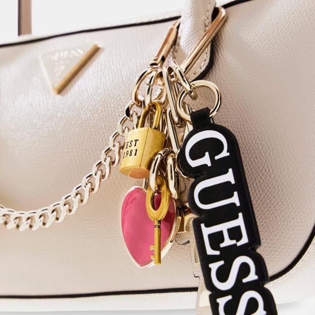 Guess Borsa a mano Davina Charms Light Taupe - 4