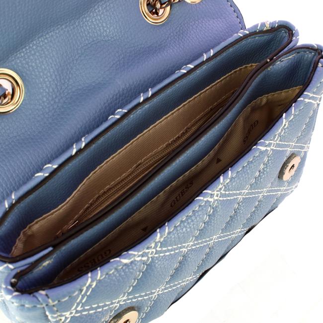 Guess Mini Borsa a tracolla Giully trapuntata Grey Blue - 4