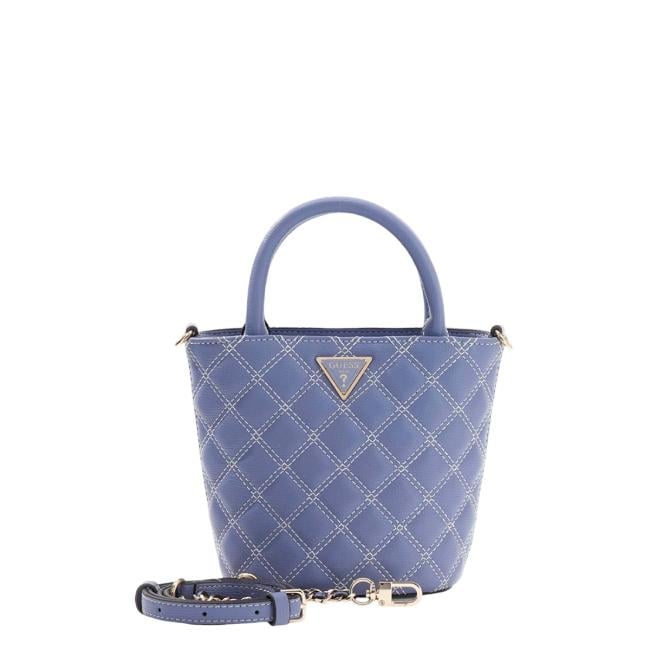 Guess Mini Borsa a secchiello Giully Grey Blue - 3