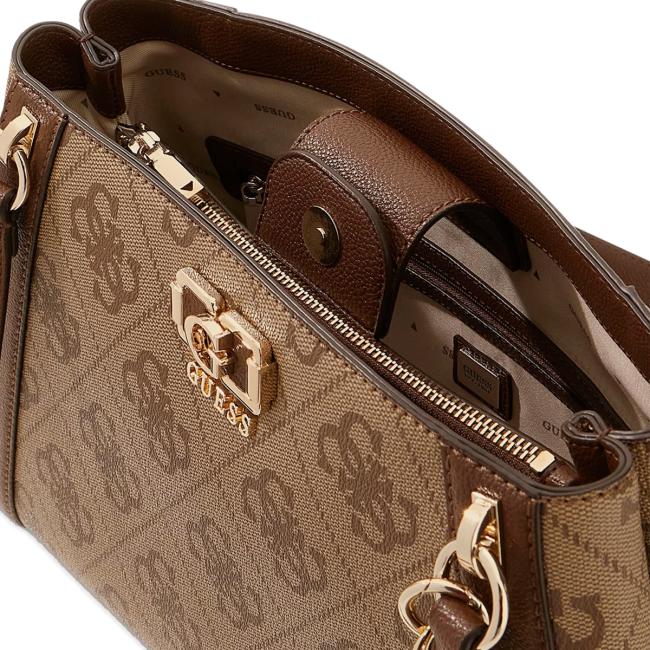 Guess Shopper Karnilla Latte Logo Brown - 4