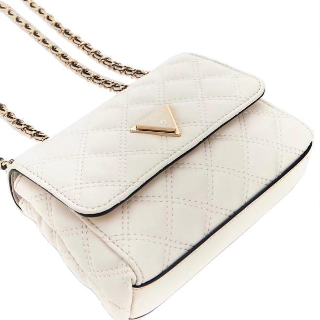 Guess Mini Borsa a tracolla Giully trapuntata Off White - 3
