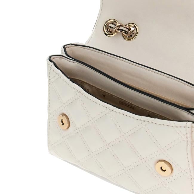 Guess Mini Borsa a tracolla Giully trapuntata Off White - 4