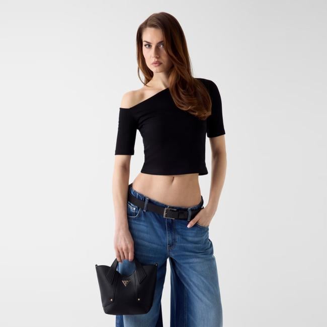 Guess Mini Borsa a mano Darcy Black - 7