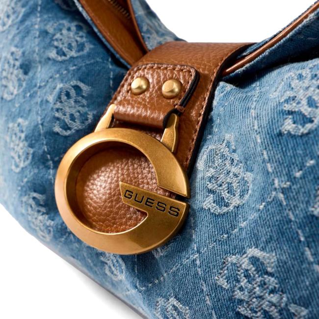 Guess Borsa a spalla Camden Denim Logo - 4