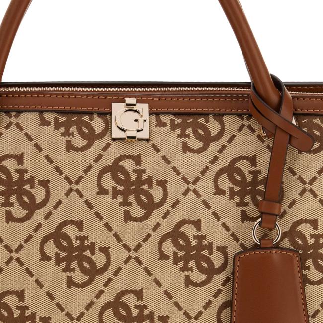 Guess Borsa a mano Audrey Latte Logo - 5