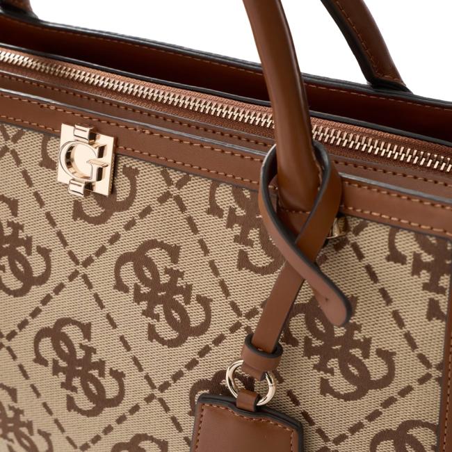 Guess Borsa a mano Audrey Latte Logo - 6