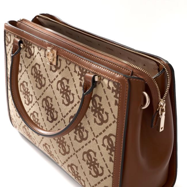 Guess Borsa a mano Audrey Latte Logo - 8