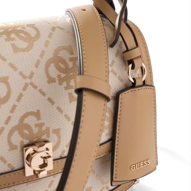 Guess Borsa a mano Audrey Beige Logo - 5