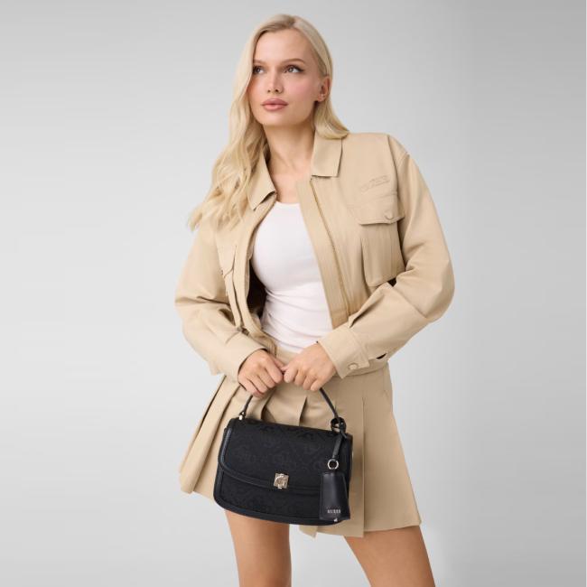 Guess Borsa a mano Audrey Black Logo - 6