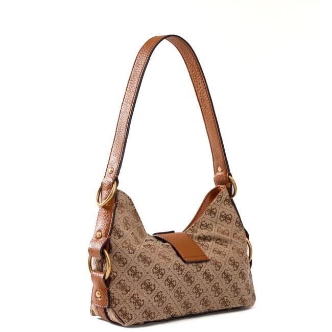 Guess Mini Borsa a spalla Camden Latte Logo Cognac - 2