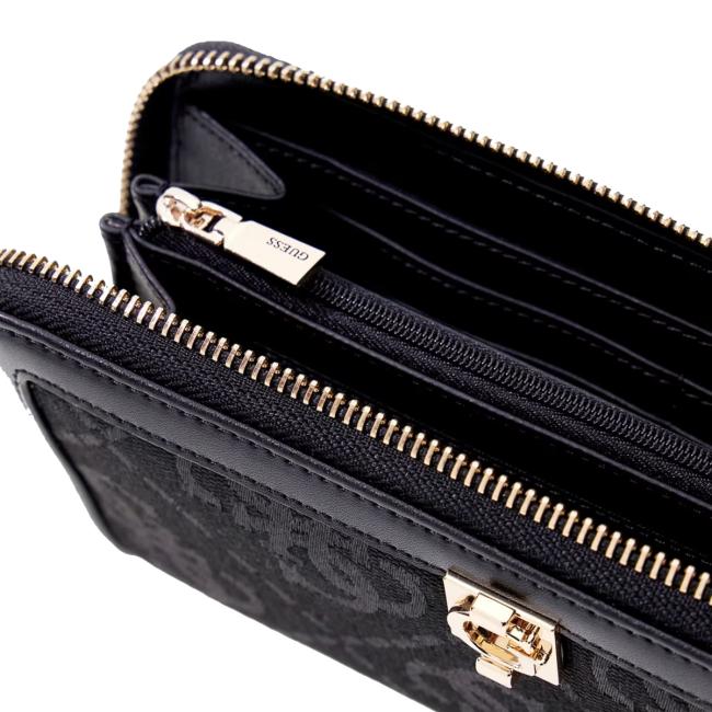 Guess Portafoglio Audrey Zip Around Black Logo - 3